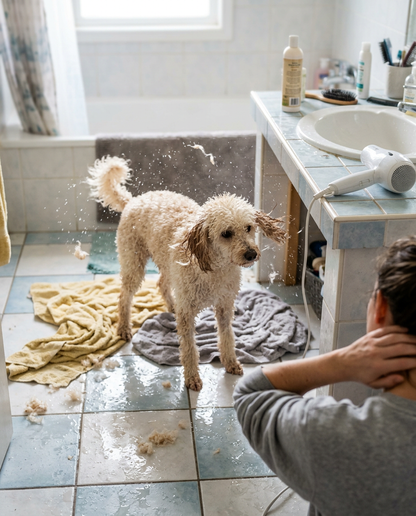 Seca a tu perro sin estrés, manos libres